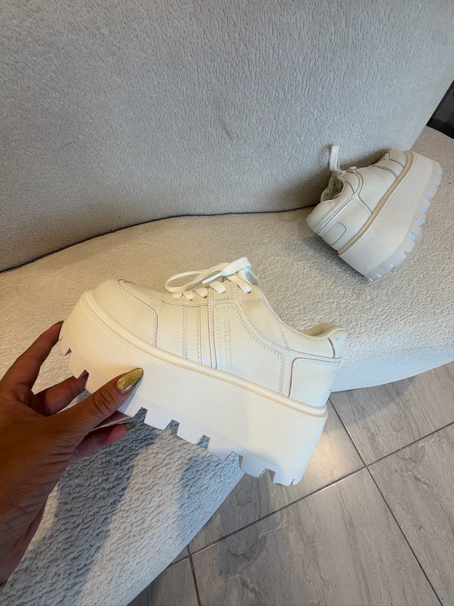 TENIS PLATAFORMA BLANCOS