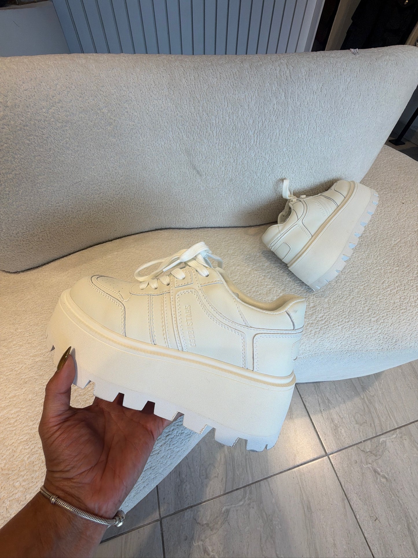 TENIS PLATAFORMA BLANCOS