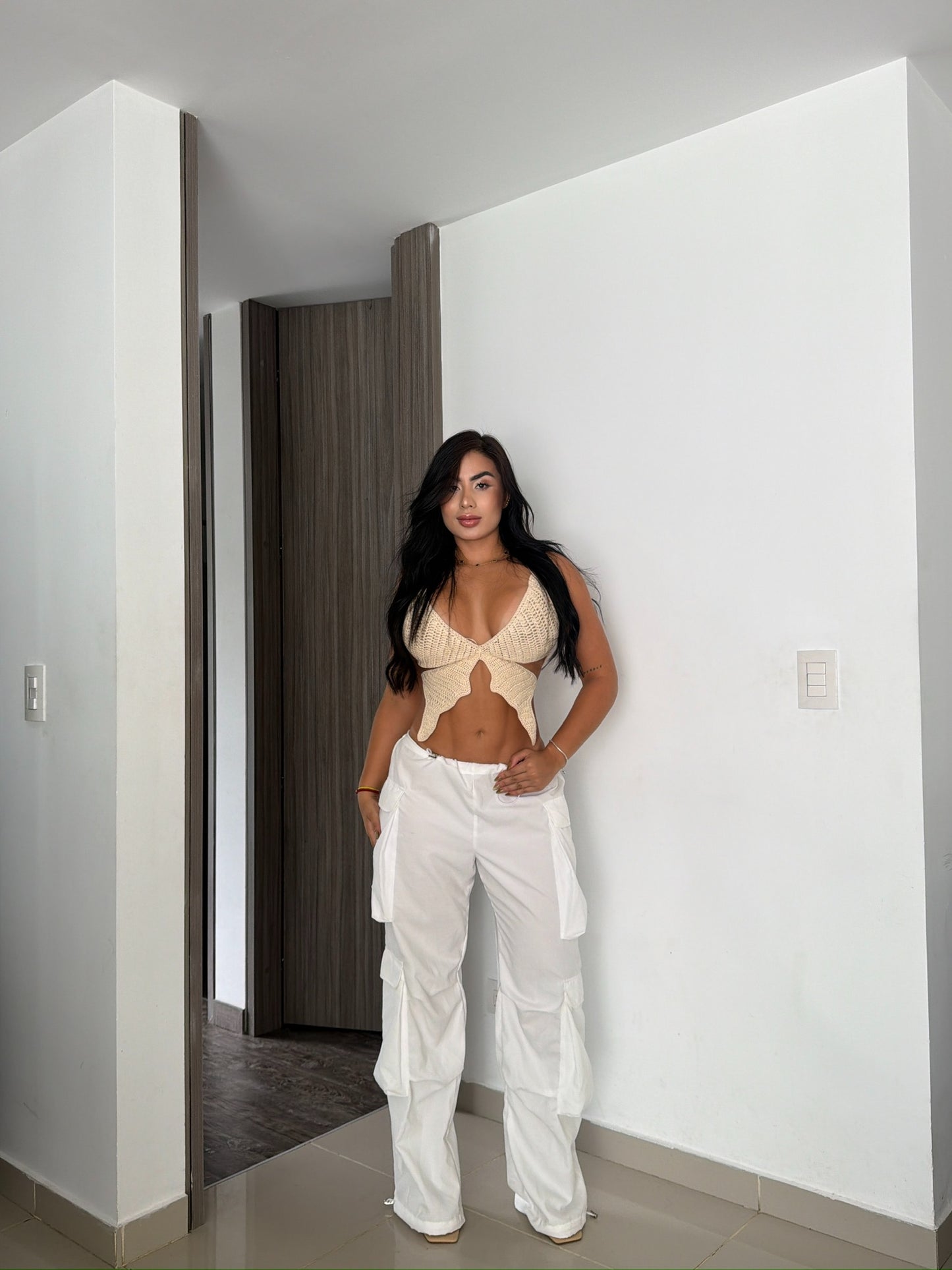 BROCHE CARGO PANTALÓN TELA