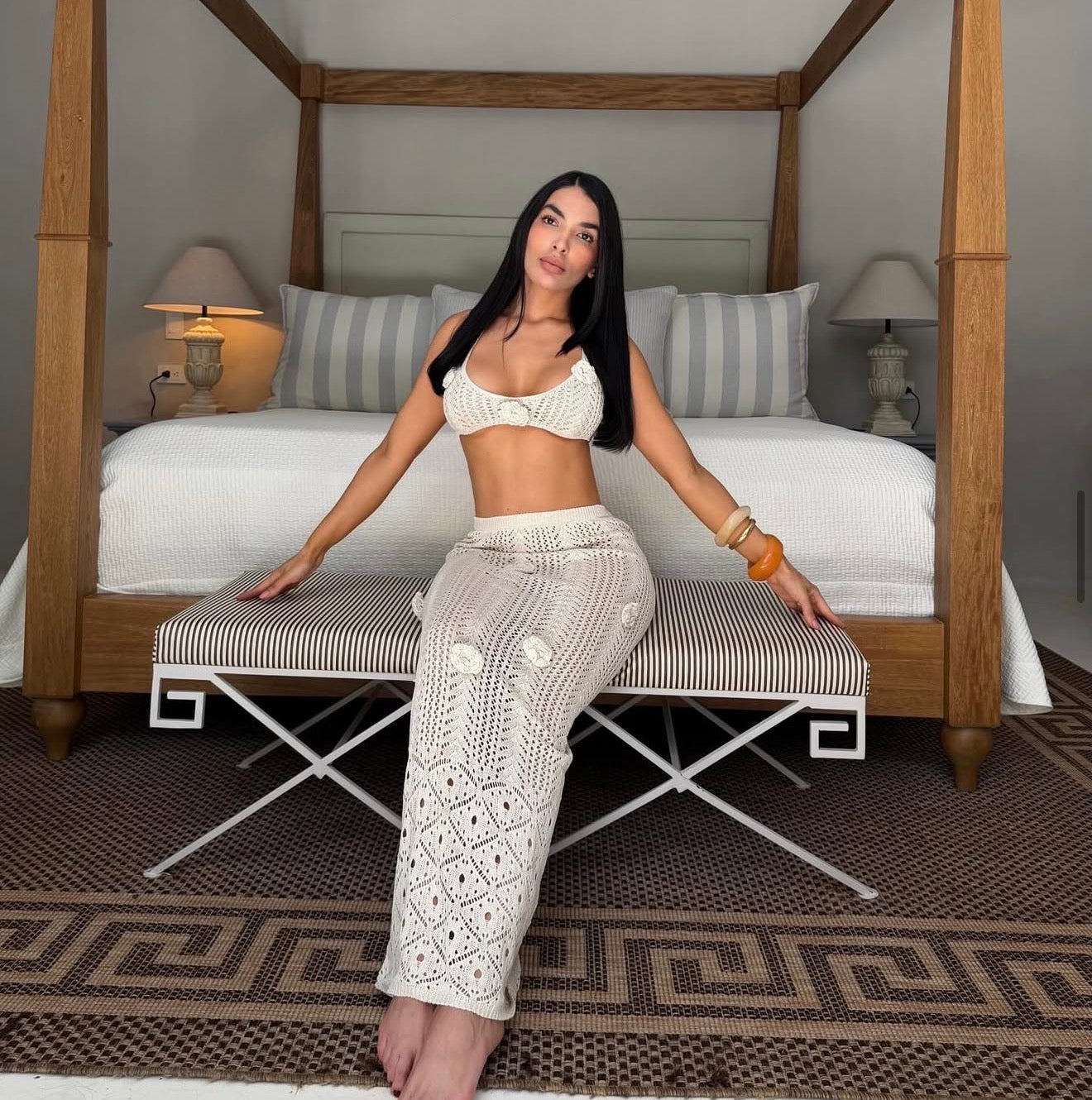 SET TEJIDO # 2 FLORES