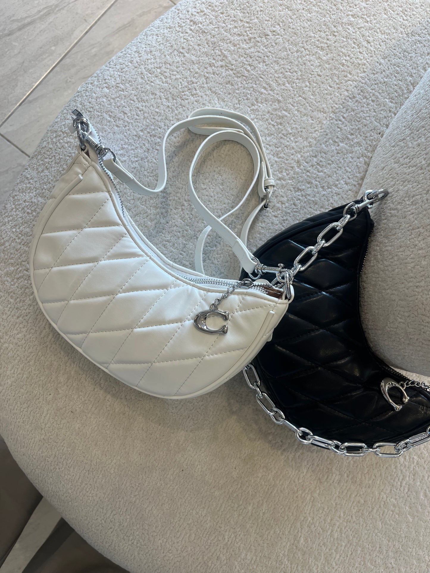 BOLSO COACH BLANCO Y NEGRO